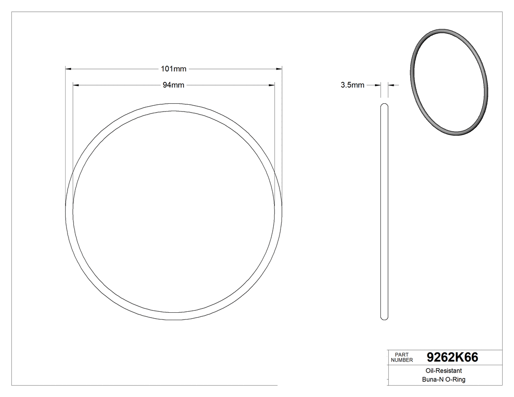 Technical drawing - 9262K66